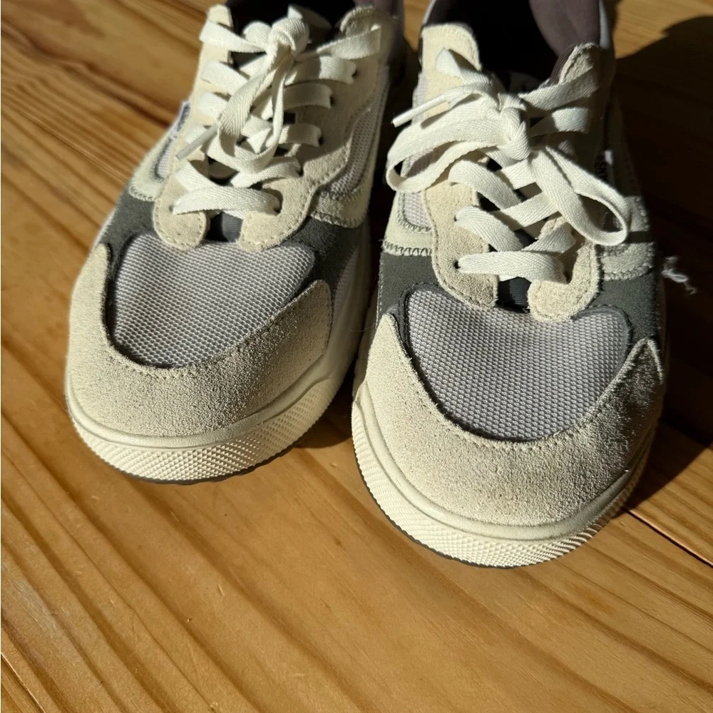 Vans Beige, Gray & Cream Low-Top Sneakers